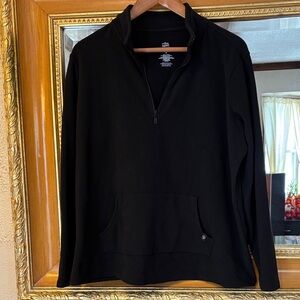 Happy Camper by Torrid Black Fleece Pullover - Size 0 (L)